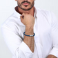 Pulsera Hombre Correa Cuero Azul SQH55