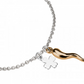 Bracciale con Quadrifoglio e Cornetto Portafortuna Rosato PF/BR68