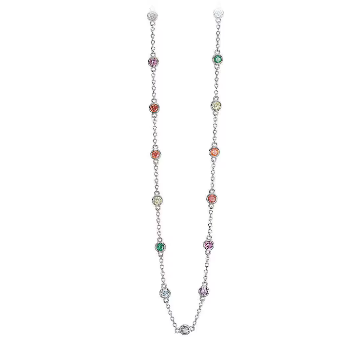 Collana In Argento Zirconi Multicolore 553313