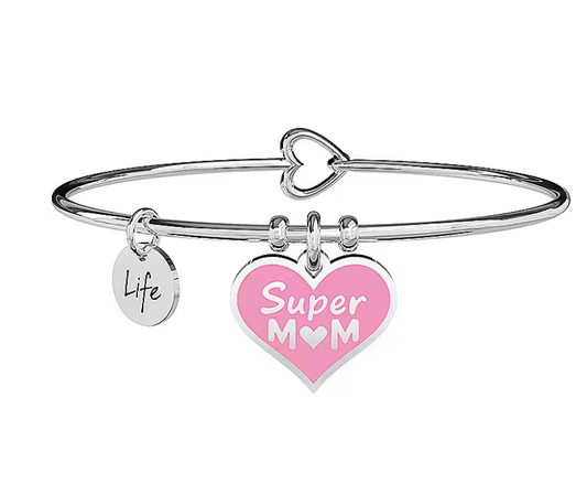 Pulsera Rígida de Plata con Colgante Corazón 731751 