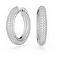 Pendientes de aro medianos blancos Dextera 5651392