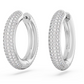 Pendientes de aro medianos blancos Dextera 5651392