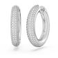 Pendientes de aro medianos blancos Dextera 5651392