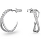 Pendientes de aro torcidos blancos 5563908