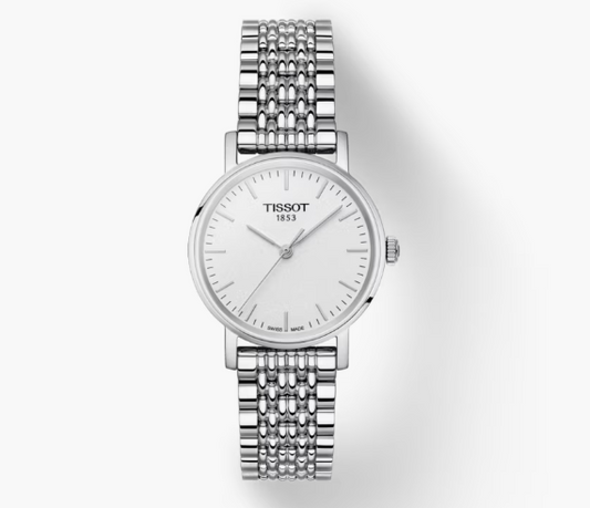 Reloj Mujer Everytime Pequeño Acero y Blanco T1092101103100