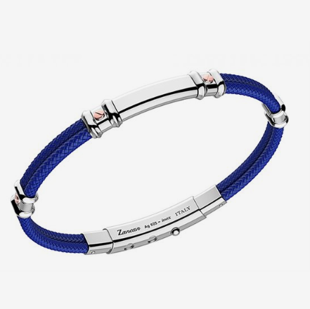 Pulsera Hombre Cordón Náutico Kevlar Azul EXB577R-BL