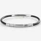 Bracciale Uomo in Caucciù Nero e Acciaio ESB024B-N