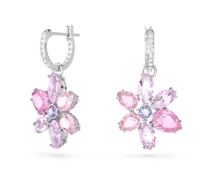 Pendientes Colgante Gema Flor Rosa 5658397