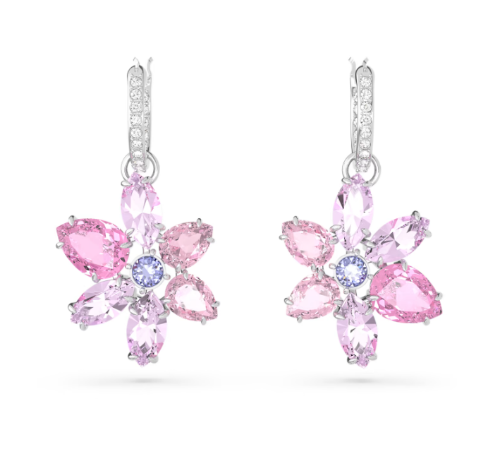 Pendientes Colgante Gema Flor Rosa 5658397