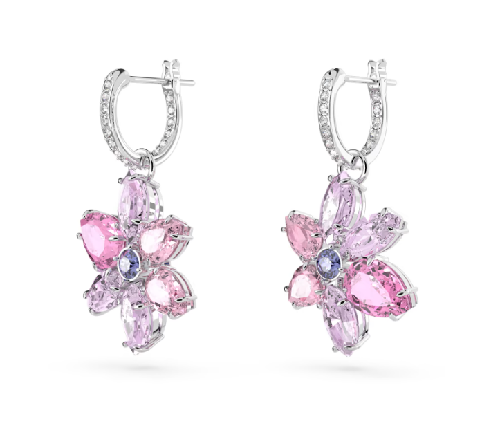 Pendientes Colgante Gema Flor Rosa 5658397