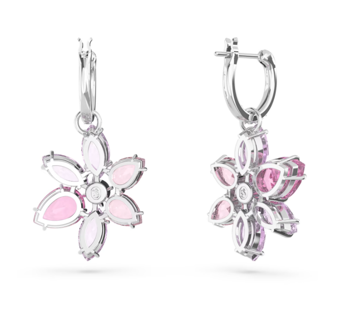 Pendientes Colgante Gema Flor Rosa 5658397