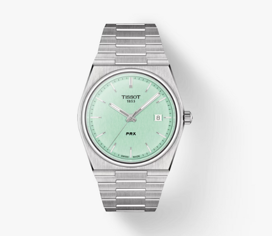 Reloj Prx Hombre Acero y Verde Tiffany T1374101109101