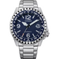 Orologio Uomo Automatico Solo Tempo Acciaio e Blu NJ2191-82L