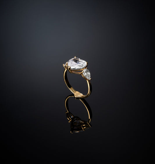Anello First Love Cuore Bianco J19AUV32