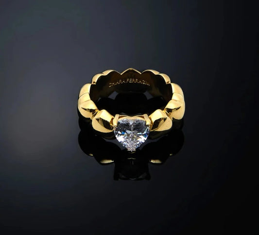 Anello Cuoricino Dorato J19AVT05