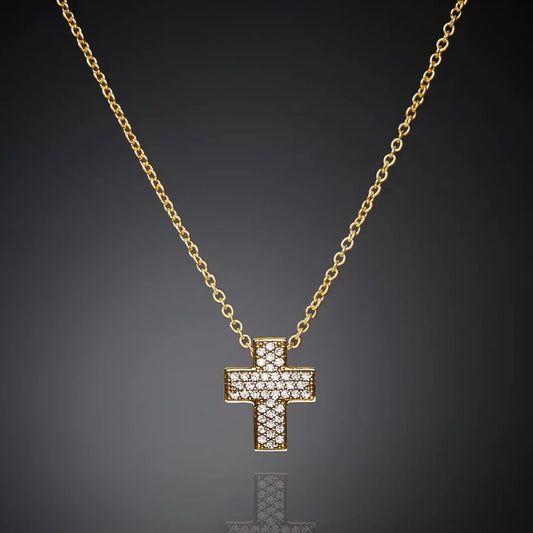 Collana Croci Squared Cross Small Dorata J19AWC08