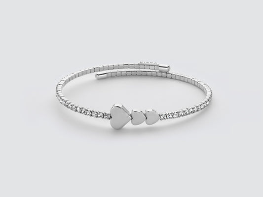 Bracciale Design Con Cuori KBRD1535B