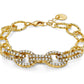Pulsera Dorada con Cristales KBRD1768G