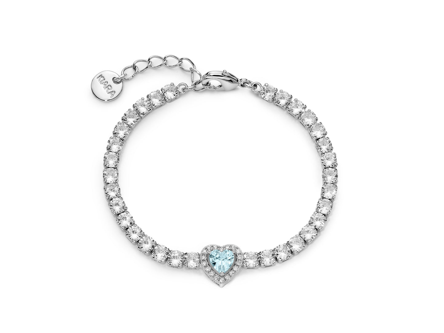 Bracciale Basik con Cuore Azzurro KBRD1783B