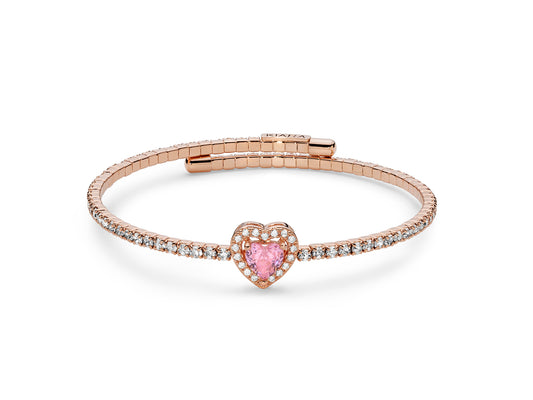 Pulsera Basik Con Corazon Rosa KBRD1787R