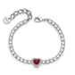 Bracciale Basik con Cuore Rosso e Zirconi KBRD1800B