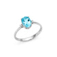 Anello Gemma Del Cielo Topazio Ovale con Diamanti LID3196X