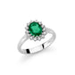 Anello Premium Gemme Smeraldo e Diamanti LID3385