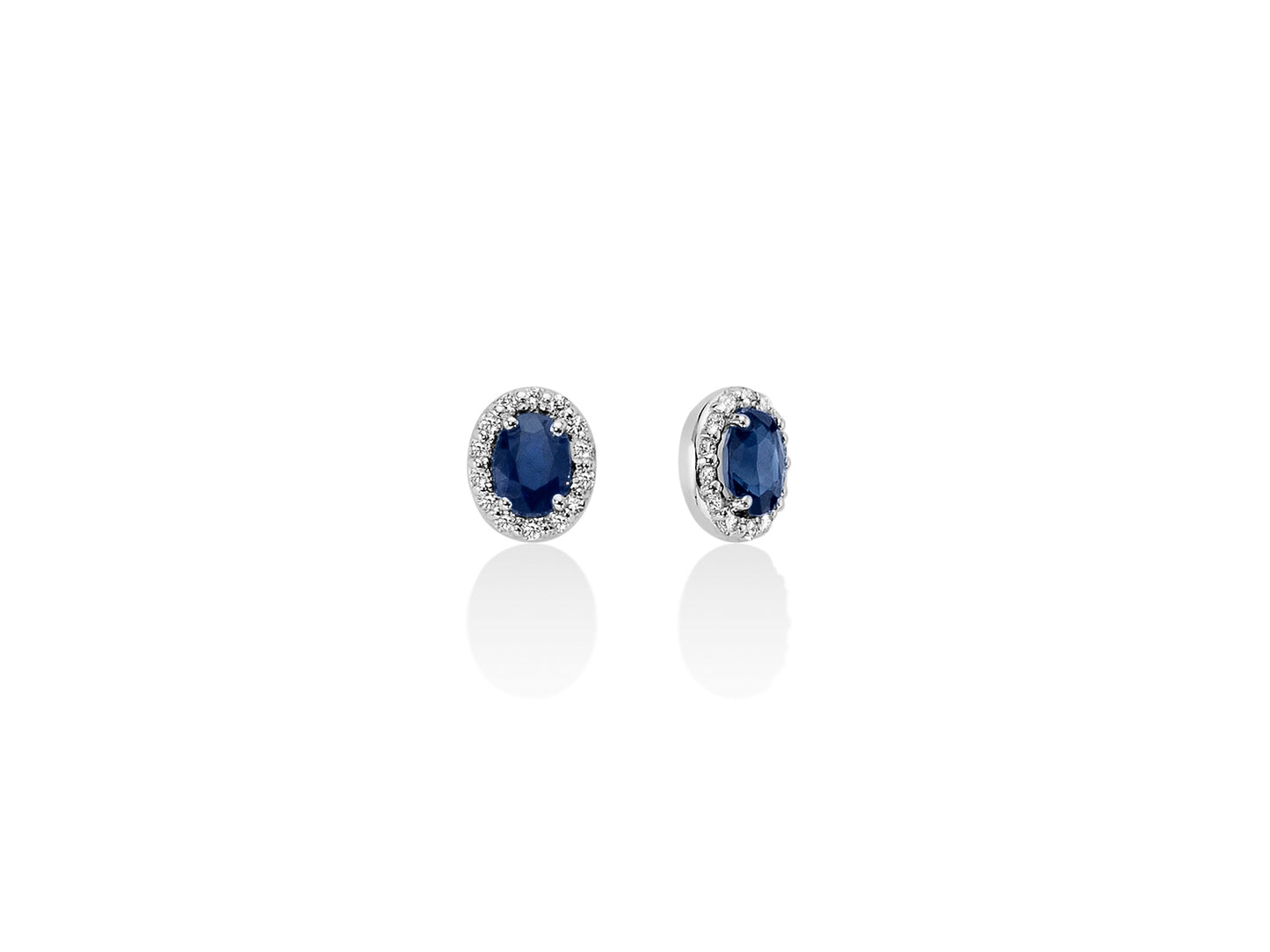 Pendientes Premium Gems Zafiros azules con diamantes ERD2387