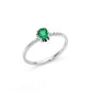 Anillo de gemas de esmeralda premium con diamantes LID3362