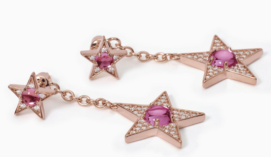 Pendientes Pink Starlet Con Estrella De Turmalina 563557