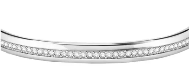 Pulsera Semirrígida con Piedras Blancas SAKM72 
