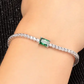 Pulsera Treasures de Plata con Piedras Blancas y Verdes SAIW91