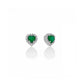 Orecchini Premium Gemme Diamanti e Smeraldi a Cuore ERD2651