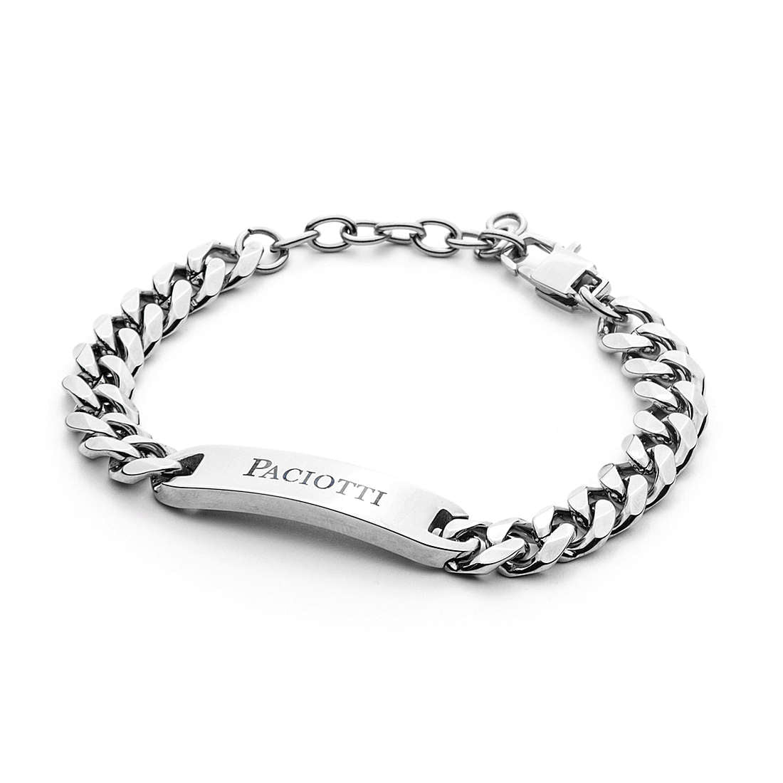 4US Pulsera de acero para hombre con placa grande 4UBR4492