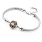Bracciale Uomo 4US Rosa Dei Venti Nero e Dorato 4UBR4076