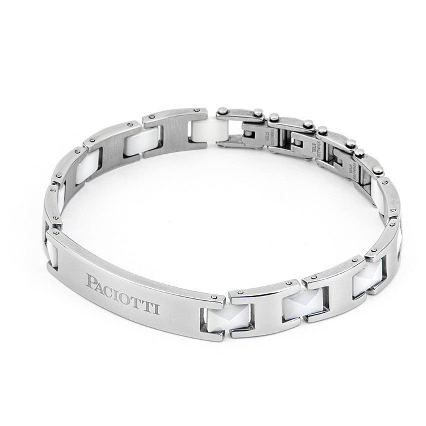 4US Pulsera Hombre Placa Cerámica Blanca 4UBR4355