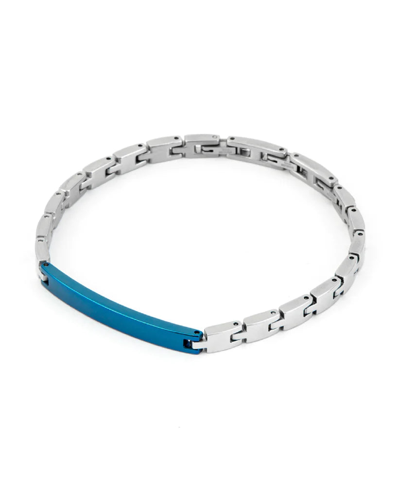 Bracciale Uomo 4US Acciaio e Azzurro 4UBR4436