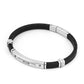 Bracciale Uomo 4US Argento e Gomma Nera 4UBR4444