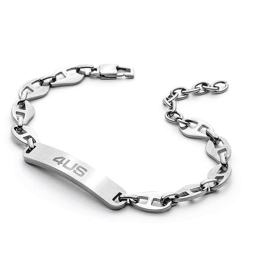 Pulsera de cadena para hombre con placa 4US 4UBR4500