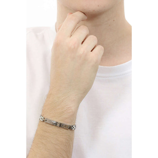 Pulsera de hombre 4US con eslabones y placa 4UBR4426