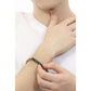 Bracciale Uomo 4US Catena Intrecciata Targa Nera 4UBR4375