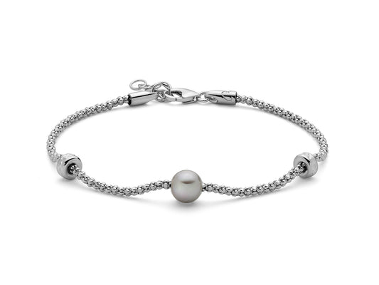 Pulsera Miss Italia Perla Gris 7mm PBR3024