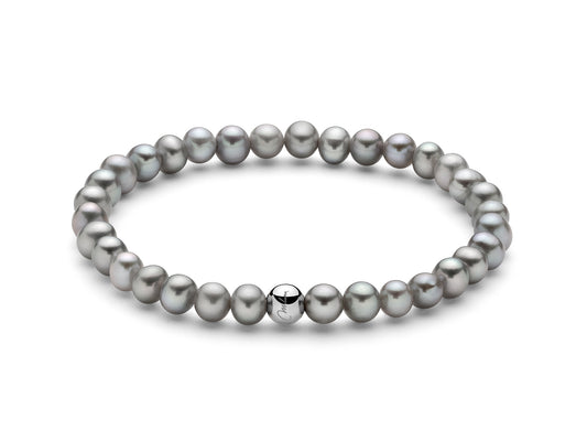 Bracciale Perle 6mm Grigio PBR3035