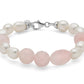 Bracciale Giochi Di Perle Barocche Bianche e Rosa 11mm PBR3105