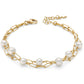 Bracciale Miss Italia Dorato Perle 6.5mm 7.5mm PBR3314G