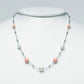 Collana con Perle 7.5mm 9mm Bianche e Corallo 6mm 8mm PCL5829