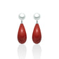 Orecchini Terra e Mare Corallo Rosso 7mm PER2190