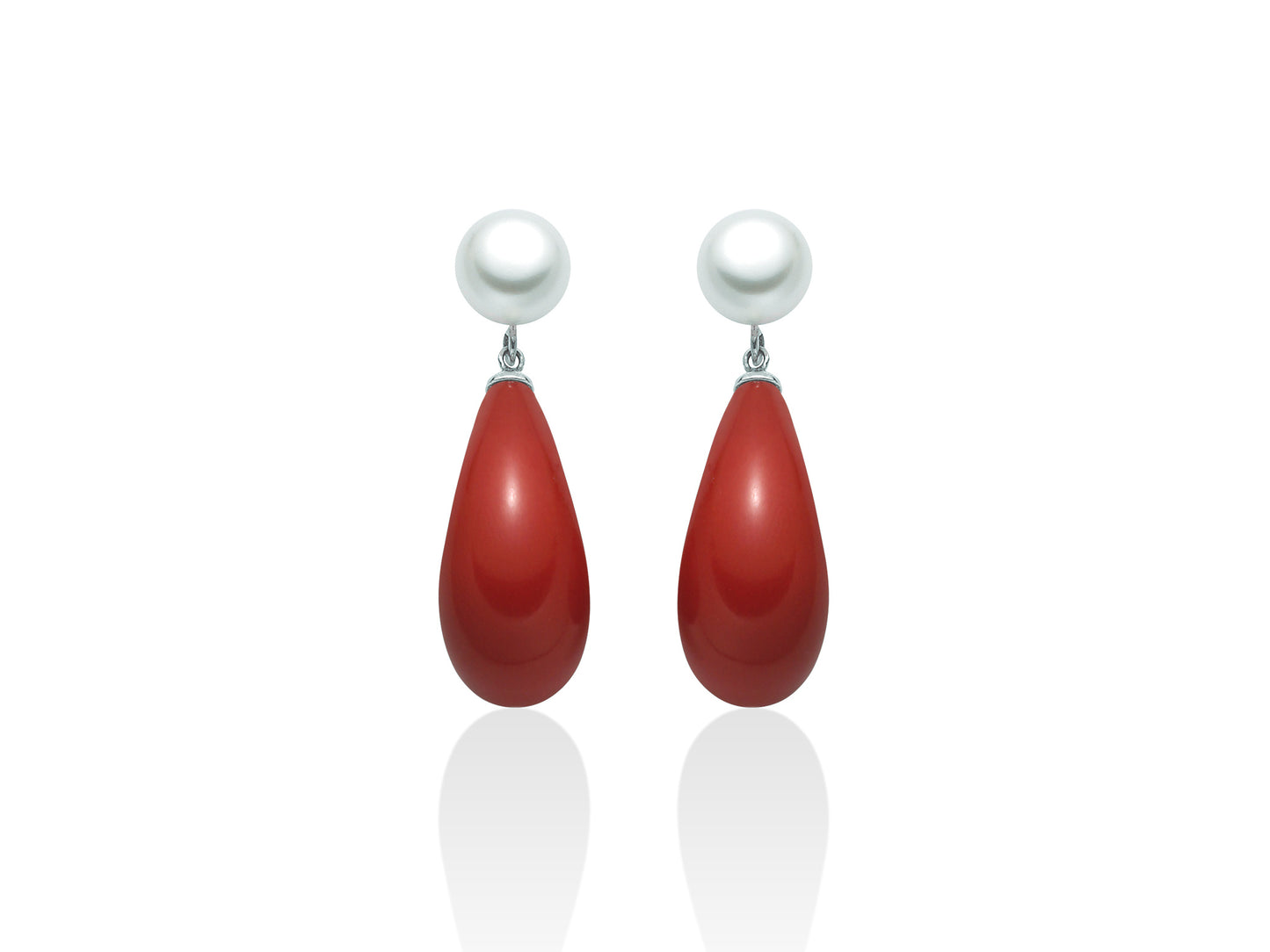 Pendientes Coral Rojo Tierra y Mar 7mm PER2190