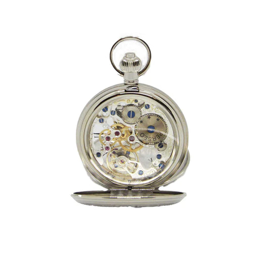 Reloj de bolsillo Hombre Movimiento mecánico esqueleto Cuerda manual 17108PMET