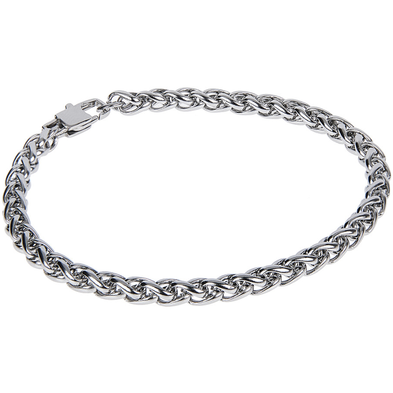 Pulsera Hombre Doble Eslabón Trenzado ABR459